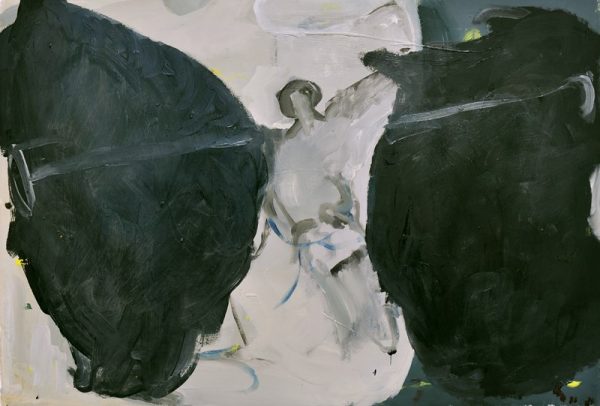 Franz Baumgartner, Rupe, 2016, olio su carta, cm. 65x80