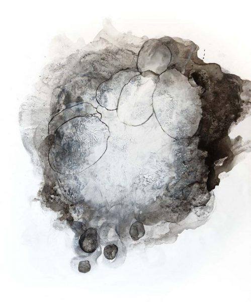Federica Rossi, dalla serie The living cell, 2017, acrilico su tela, cm. 120x100