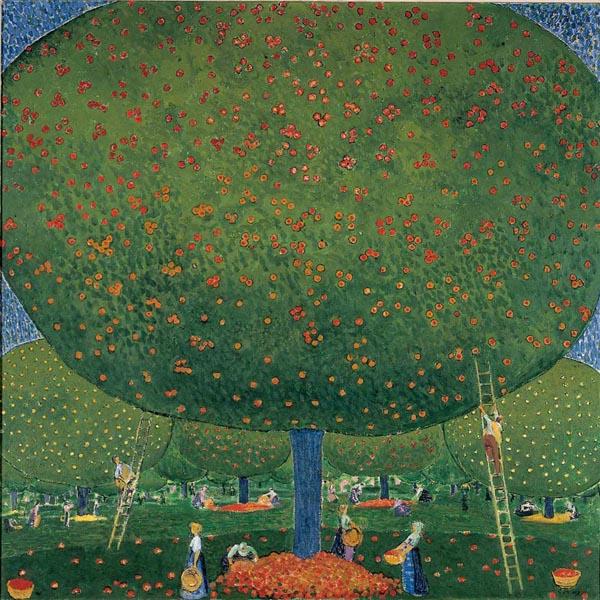 Cuno Amiet, La raccolta delle mele (Apfelernte) 1907, olio su tela, 100 x 100,5 cm