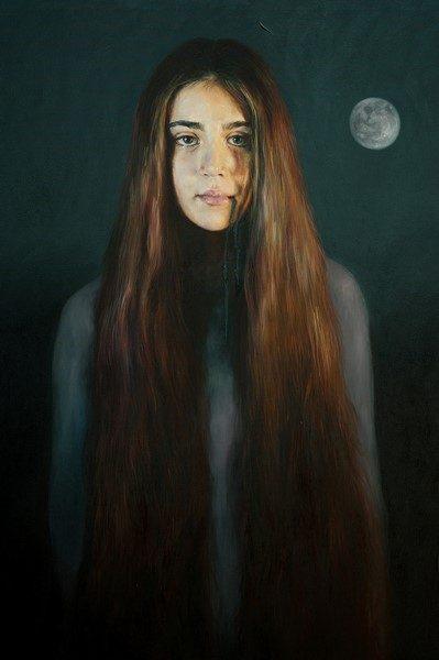 Jara Marzulli, La giovane Maddalena, 2017, acrilico e olio su tela, cm. 80x60