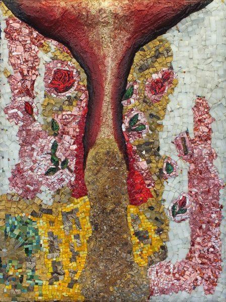 Barbara Giavelli, Introspezione, 2018, mosaico in tecnica mista, cm. 120x90 