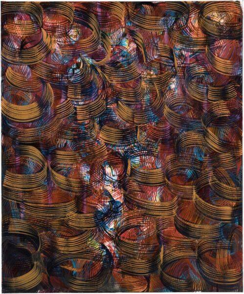 Debora Romei, Atlantide 0, 2023, olio su tela, cm 180x150x3,5. Ph. Carlo Vannini 