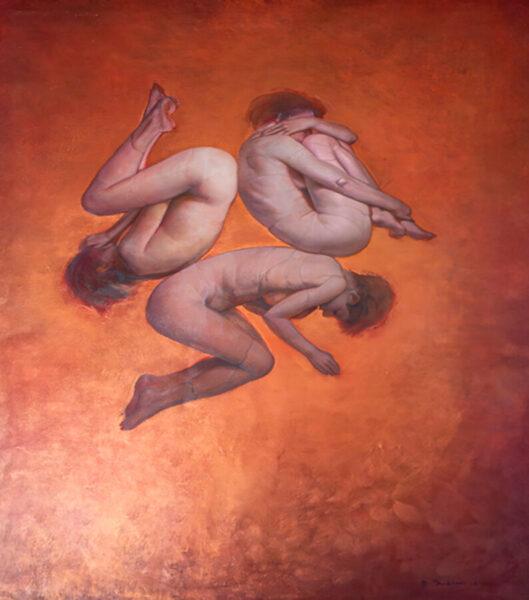 Brad Nobel,Trinquetra Flesh2024oil on canvas181x157cm. 