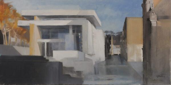Gabriella Morbin, Ara pacis, olio su tela 80 x 40 cm, 2023