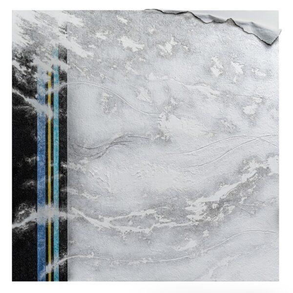 Rita Bertrecchi, Verticality, 2023, polimaterico su tela, 80x80 cm