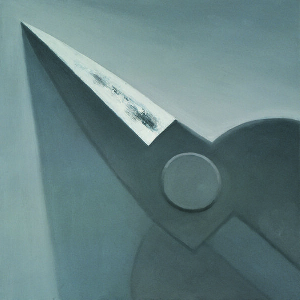 Mao Xuhui, A Quarter of a Black–Gray Scissor No. 3, 2004, oil on canvas, 50x50