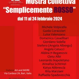 "Semplicemente ROSSO" collettiva d'arte