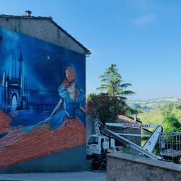 Cenerentola,  nuovo murale di SteReal nel Paese delle Fiabe